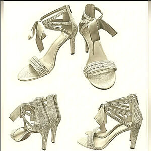 Gold Bling Sexy 10 Formal Rinestone Sparkling Wedding Events Sandals